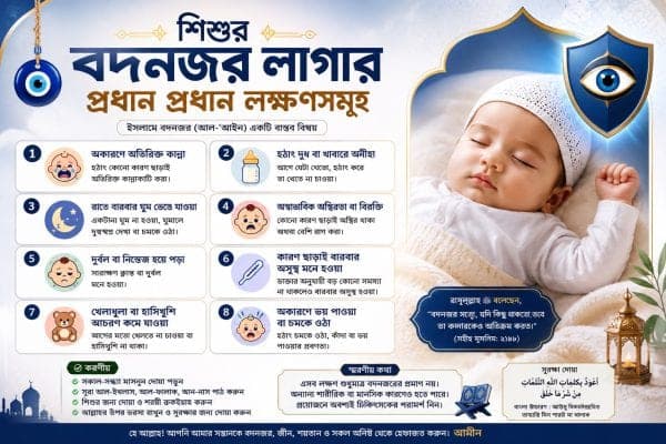 শিশুর বদনজর লাগার প্রধান প্রধান লক্ষণসমূহ – ইসলামিক দৃষ্টিকোণ থেকে সম্ভাব্য লক্ষণসমূহ